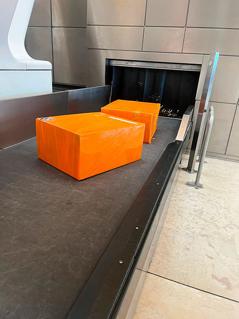 Box at the airport